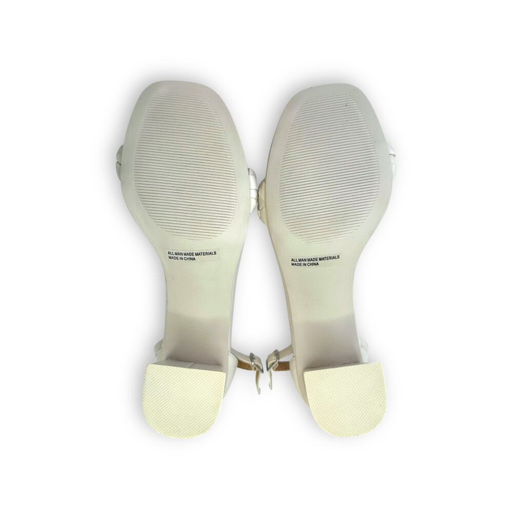 DV Dolce Vita Women's Hilo Sandals Size 11 Ivory Cream Braided Block Heel Sandal - Picture 7 of 10